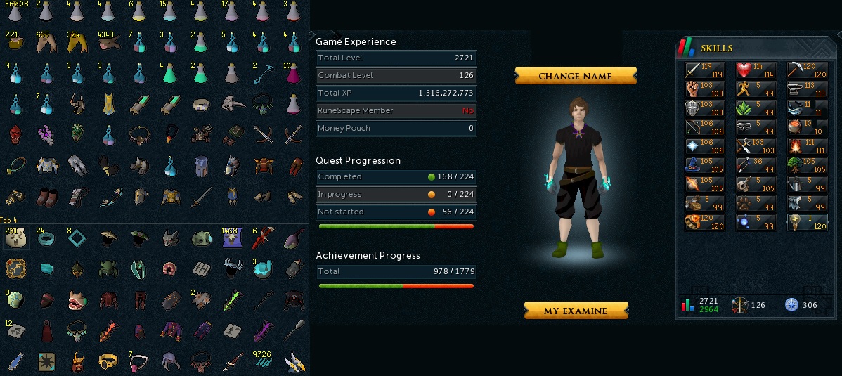 Runescape 3 Account for Sale: Used $300 Store Credit | Combat 126