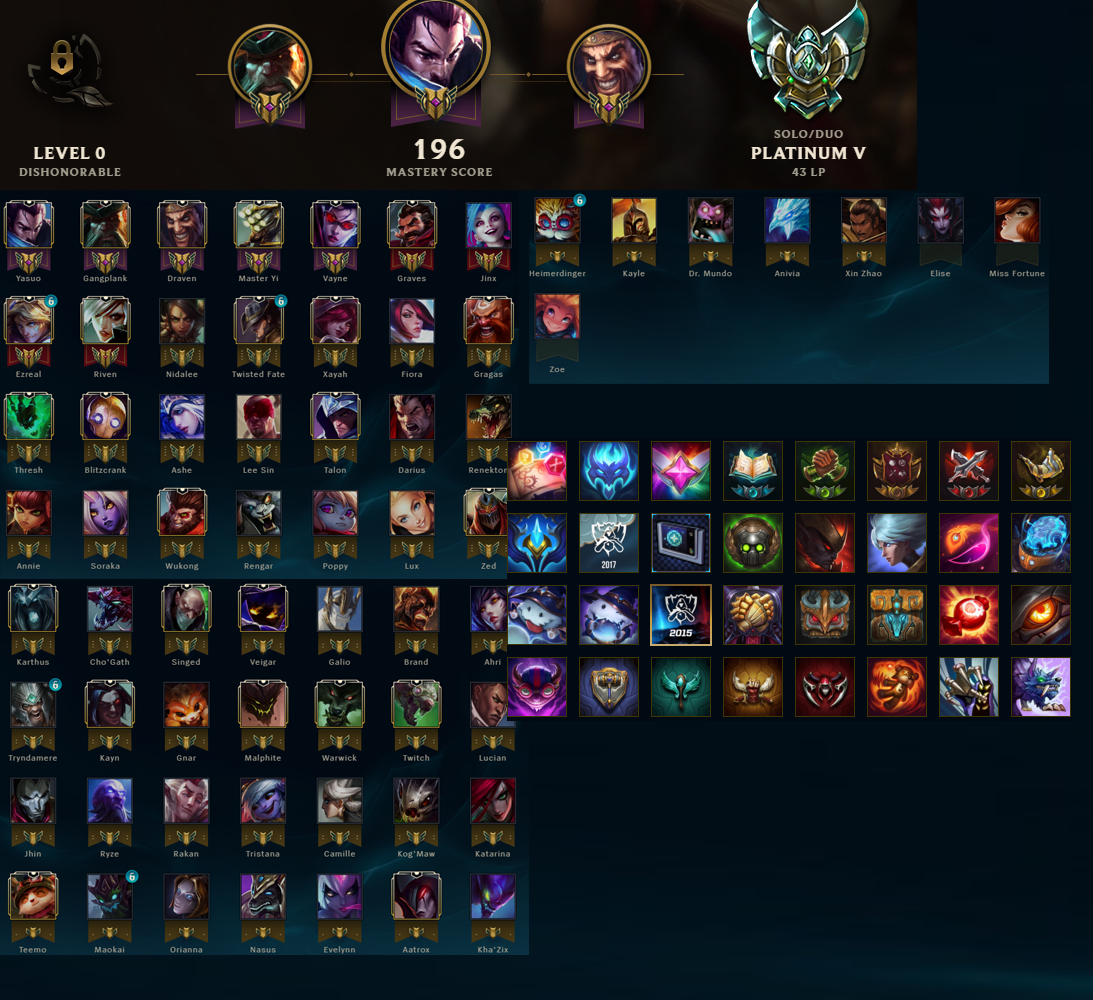league of legends account