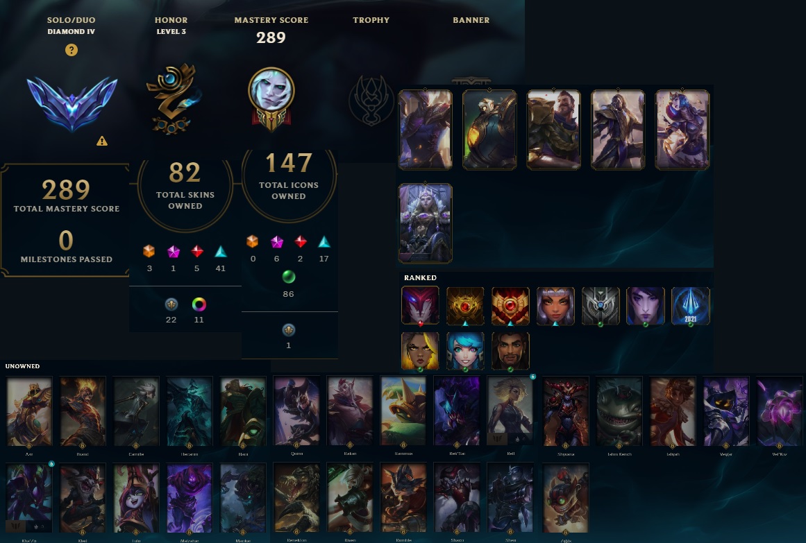 League Of Legends Account for sale