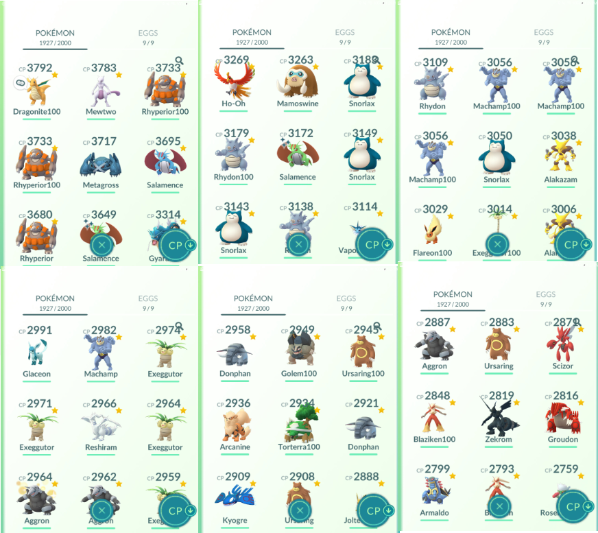 Account 1 - Shiny Collection [Red Team] - Pokemon GO – PokeMarkett